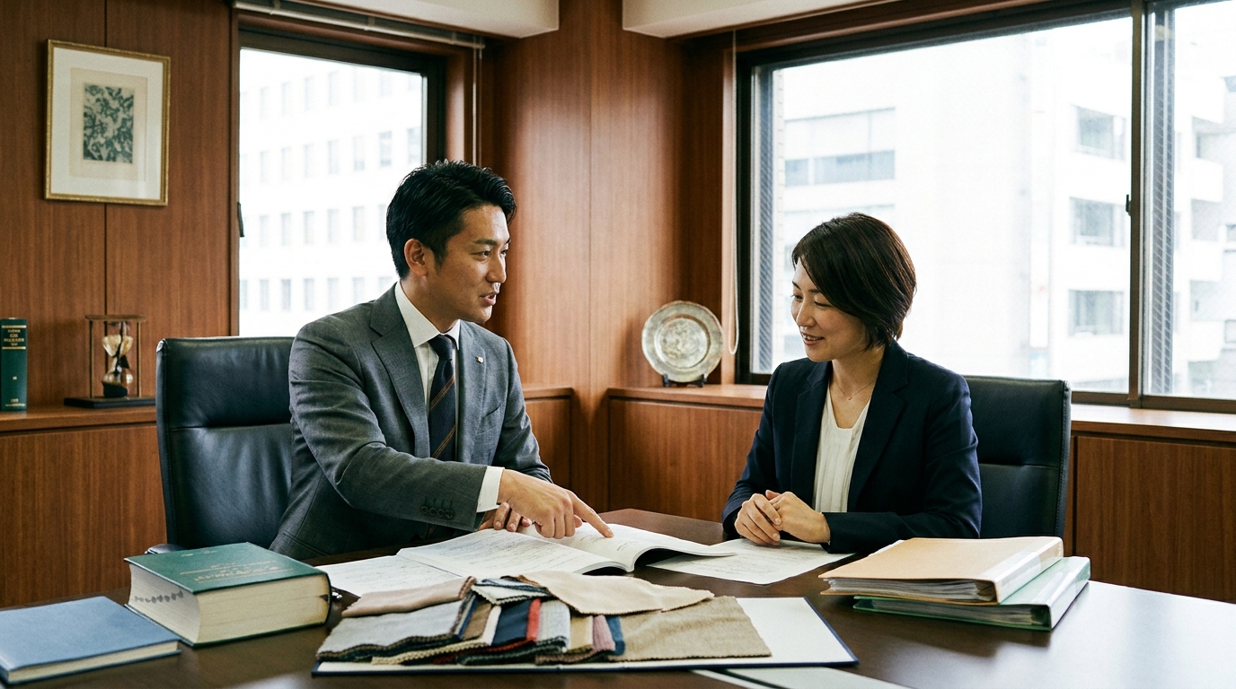 通関士資格を持つ弁護士が、アパレル輸入事業者に対して事前教示制度の活用法についてアドバイスしている。